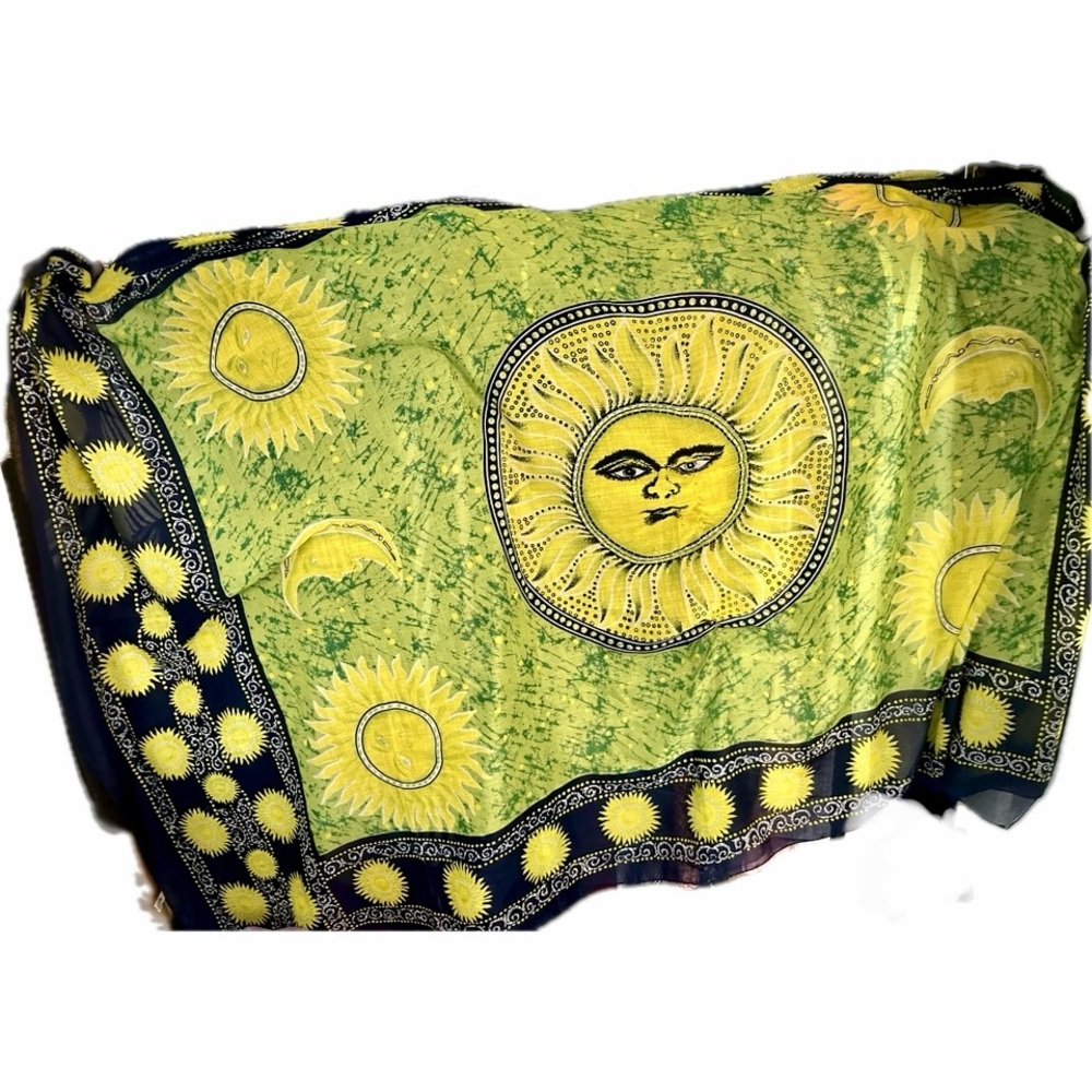 ⚡️SALE⚡️Oversized Scarf / Beachwear Cover Up / Tapestry 🌞 Sun Moon
